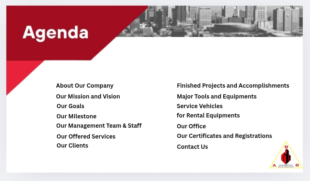 Our Agenda